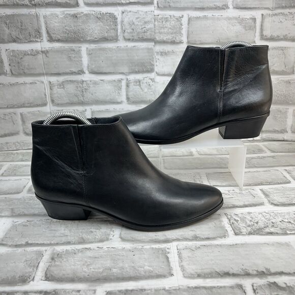Paul Green Women's Size 8 US - 5.5 UK Soft Black Leather Ankle Boots Booties - Picture 1 of 14